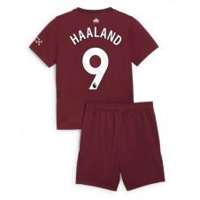 Manchester City Erling Haaland #9 Tredjedraktsett Barn 2024-25 Kortermet (+ korte bukser)